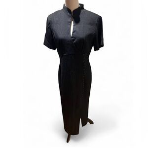Vintage 50s/60s Long Black Styleworks sheath dress
